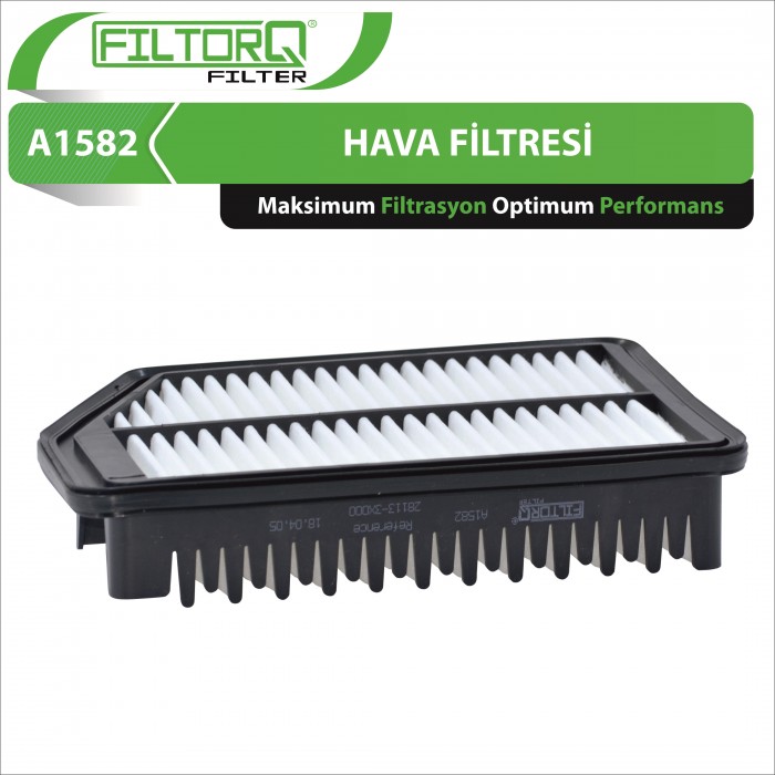 A1582 Hyundai Elantra 1.6 - 1.8 2011 - 2018 Filtorq Hava Filtresi A1582 Hyundai Elantra 1.6 - 1.8 2011 - 2018 Filtorq Hava Filtresi