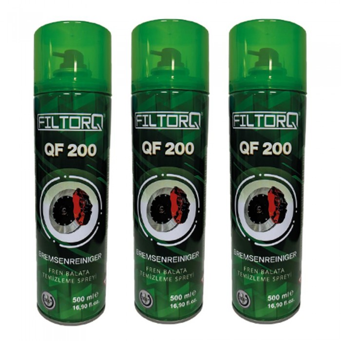 Filtorq QF 200 Fren Balata Temizleme Spreyi 3 Adet 500ml Filtorq QF 200 Fren Balata Temizleme Spreyi 3 Adet 500ml