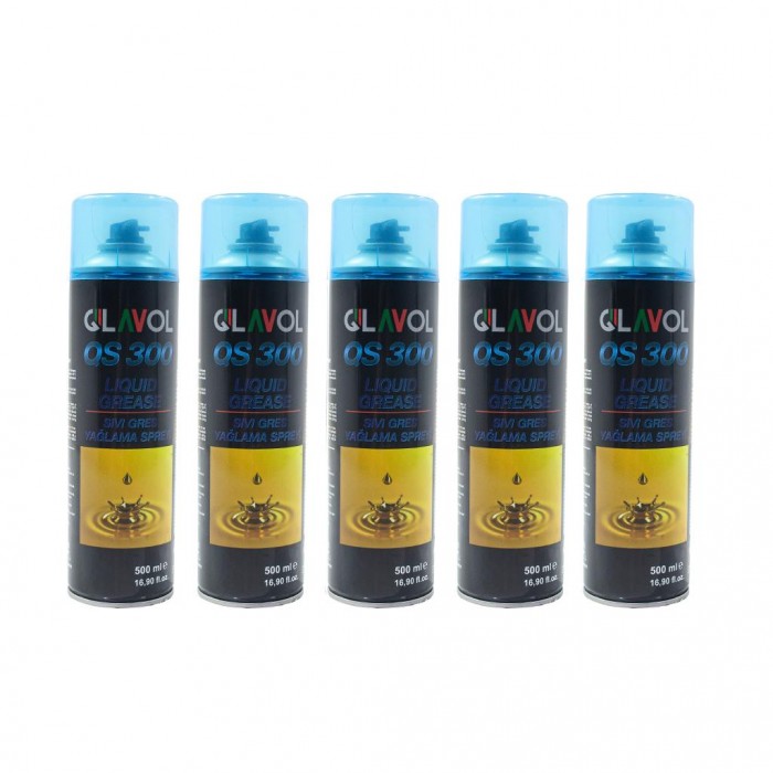 Glavol Sıvı Gres Yağı Spreyi 500ml Zincir Yağlama Spreyi 5 ADET Glavol Sıvı Gres Yağı Spreyi 500ml Zincir Yağlama Spreyi 5 ADET