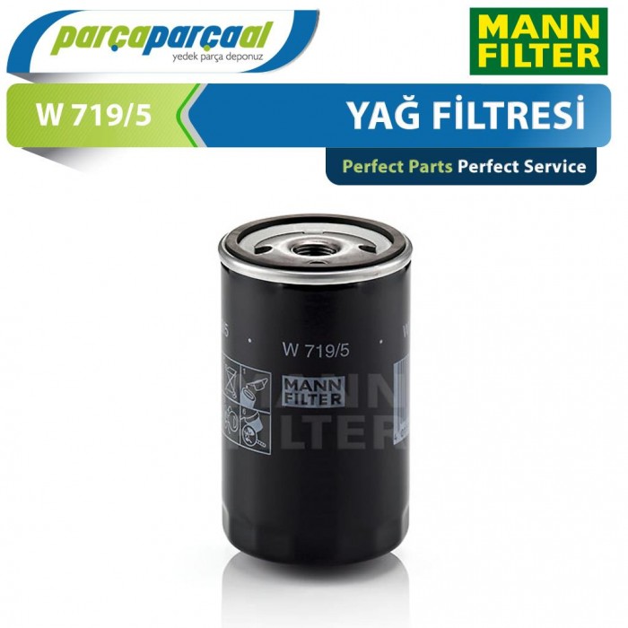 W 719/5 Mann Volkswagen Golf 1-2-3 Benzinli 74-99 Yağ Filtresi W 719/5 Mann Volkswagen Golf 1-2-3 Benzinli 74-99 Yağ Filtresi